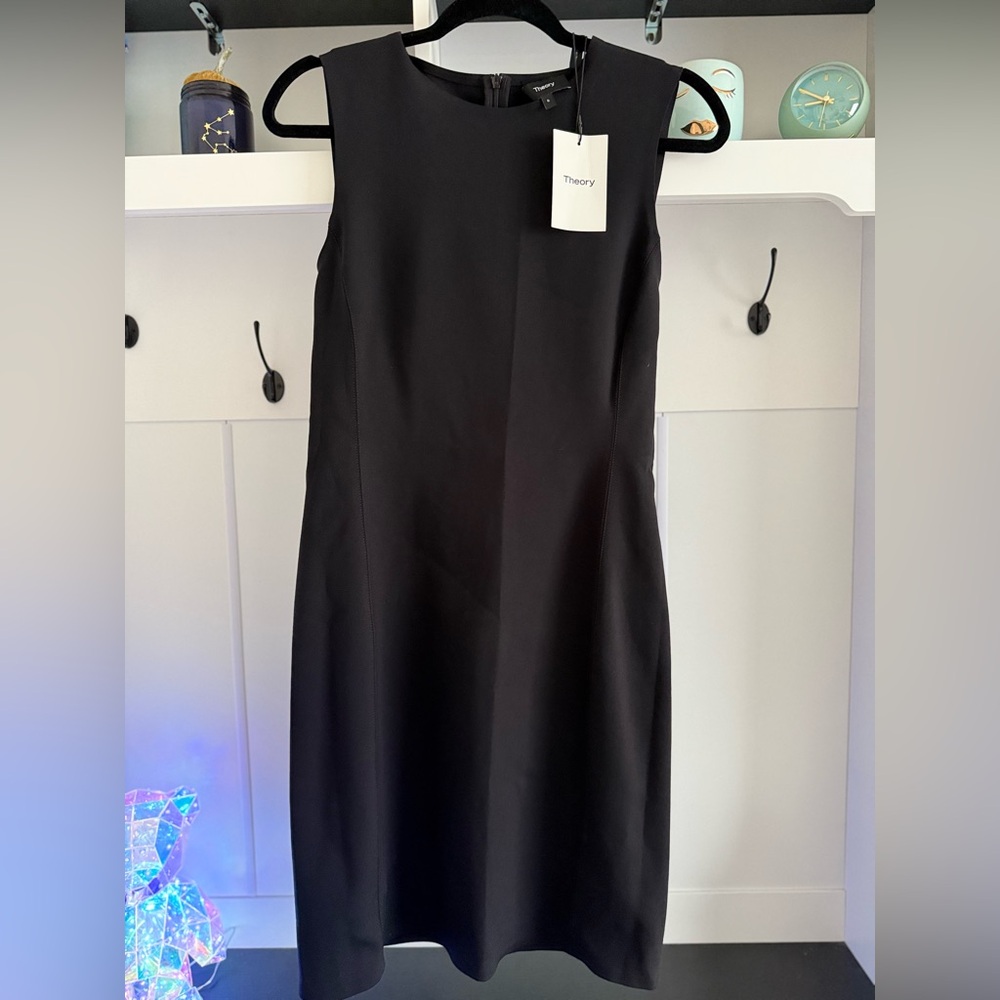 Theory Classic Black Midi Dress - Picture 2 of 7